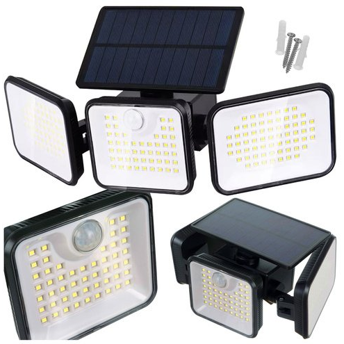 Izoxis Napelemes Kültéri LED Lámpa, 180 LED, Mozgásérzékelős