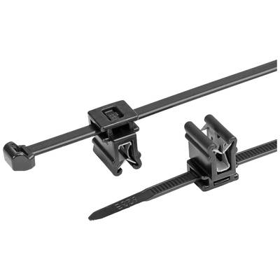 HellermannTyton 156-00948 T50ROSEC4A-PA66W-BK (100) Kábelkötöző csíptetővel 200 mm 4.6 mm Fekete 100 db (156-00948)