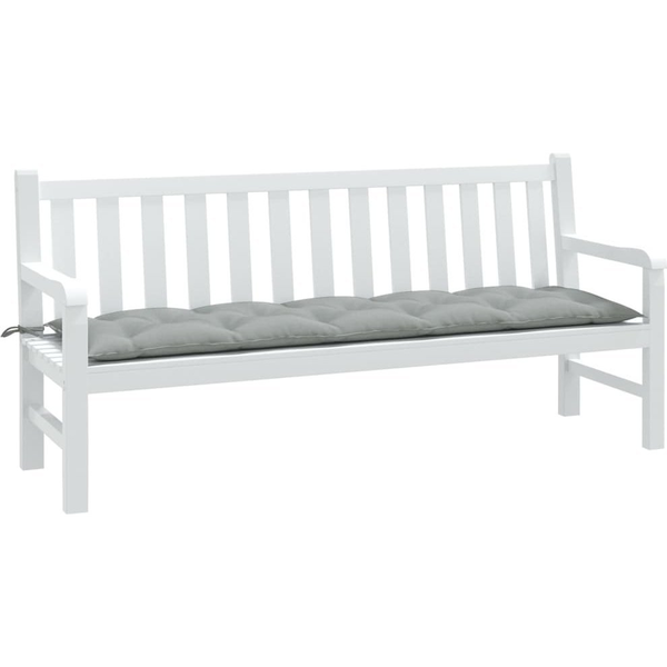 melange világosszürke szövet kerti padpárna 180 x 50 x 7 cm