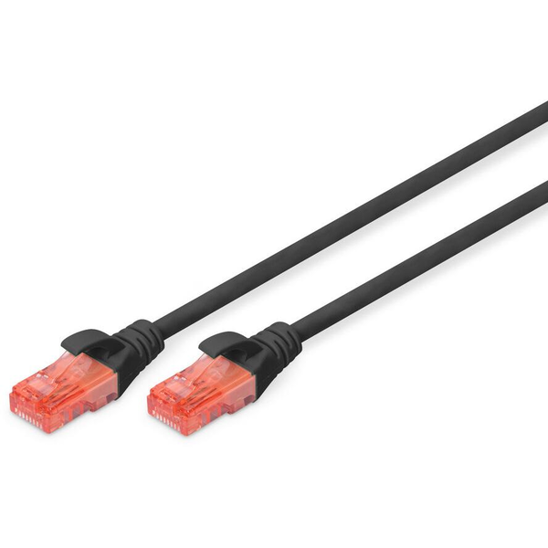 Patch kabel Digitus U/UTP Cat 6 RJ45 / RJ45 1 m černý