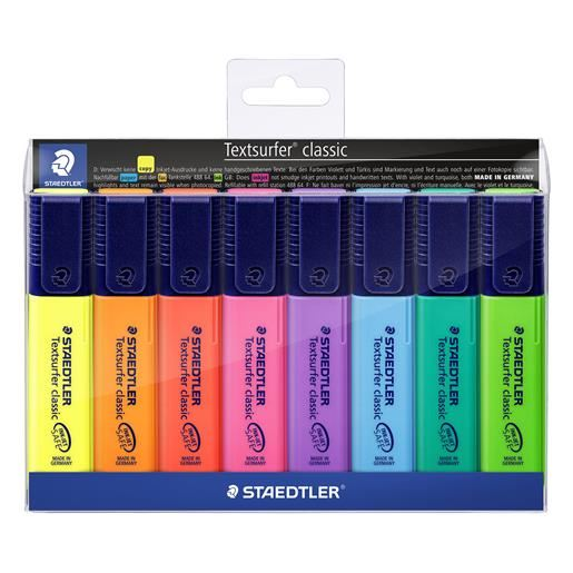 Staedtler 1-5 мм комплект хайлайтъри за текст, 8 различни цвята