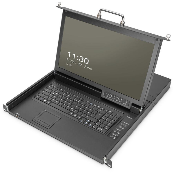 KVM konzole Digitus 17" HD LCD černá 16port HDMI