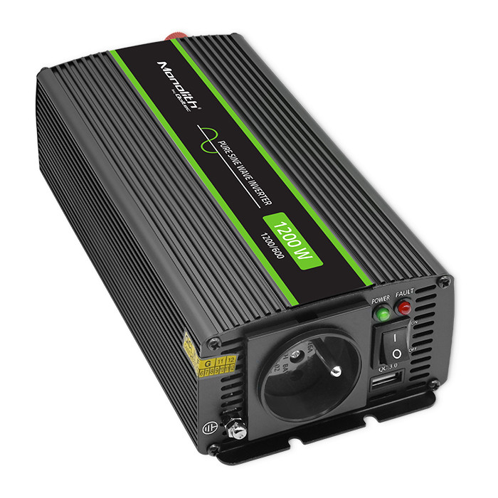 Qoltec Monolith Autós inverter (24V / 600W) (51937)