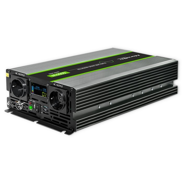 Qoltec 51923 Monolito Inversor De Onda Sinusoidal Pura | 3000w | 6000w | 24v A 230v | Lcd