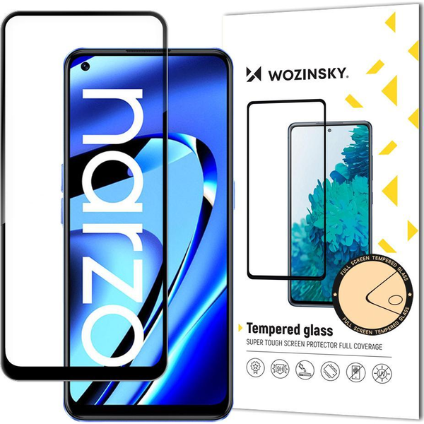 WOZINSKY WYTRZYMAŁE SZKŁO HARTOWANE NA EKRAN DO REALME NARZO 50A CZARNY