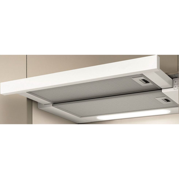 Elica ELITE 14 LUX WH/A/60 fehér Beépíthető Kihúzható páraelszívó Halogén világítás 1 db motor,336 m3/h,47-65 dB,60 cm széles,E