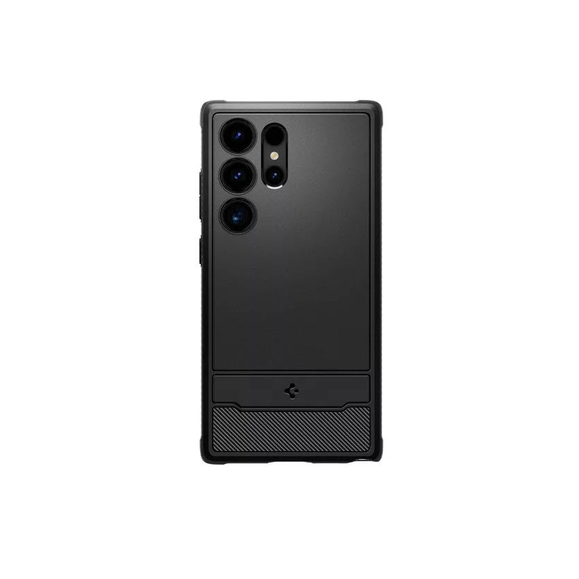 Spigen Rugged Armor Samsung Galaxy S24 Ultra Hátlapvédő Tok - Fekete (ACS07286)