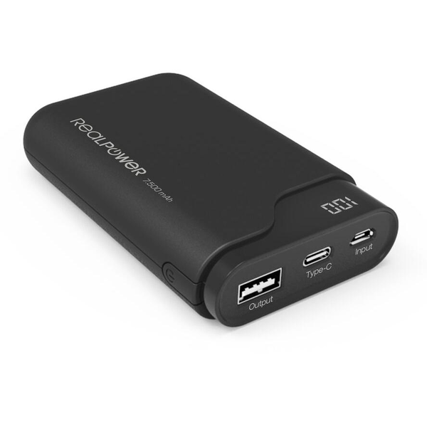 RealPower Powerbank PB-7500C        schwarz         7.500mAh