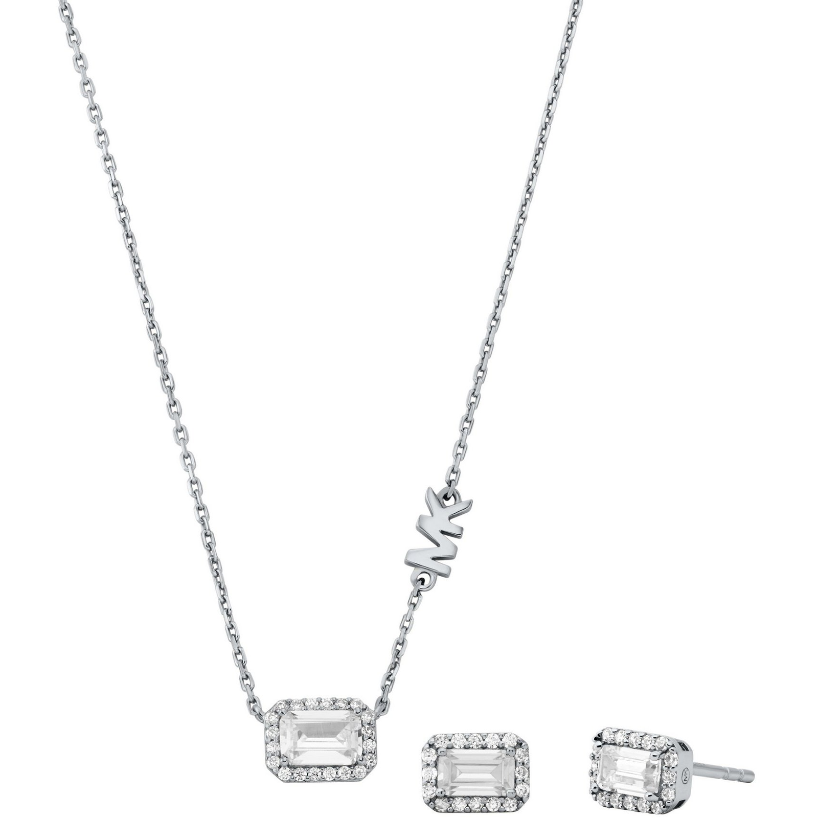 Michael Kors készlet, nyaklánc és fülbevaló, ezüst MKC1760CZSET (Ag 925/1000; 10 g) (4064092317480)