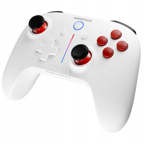 Rampage Hydra Pro Pad bezprzewodowy RGB 2.4G Hall, spusty magnetyczne biały