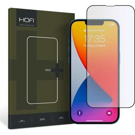 HOFI GLASS PRO+ KALJENO STEKLO ZA IPHONE 13 / 13 PRO / 14 ČRNO