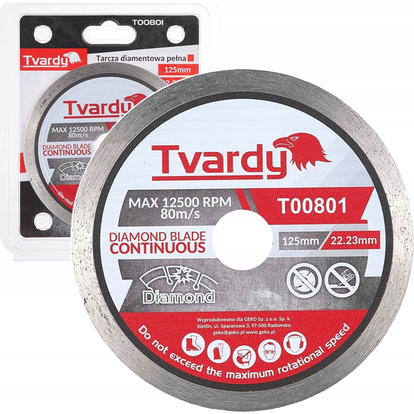 Tvardy Tarcza diamentowa Pełna 125x7.5x22.23mm (100)