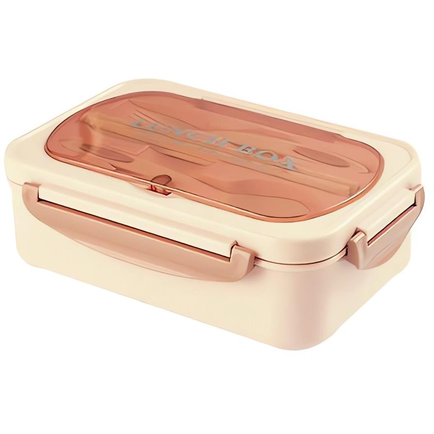 Verk 07270 Svačinový box s příborem 1000 ml, růžový (07270_R)