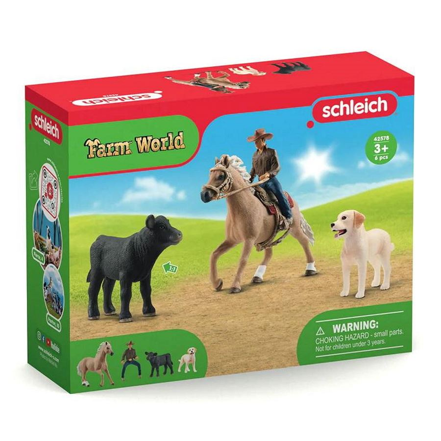 Schleich Western Lovaglás figura (42578) (SLH42578)