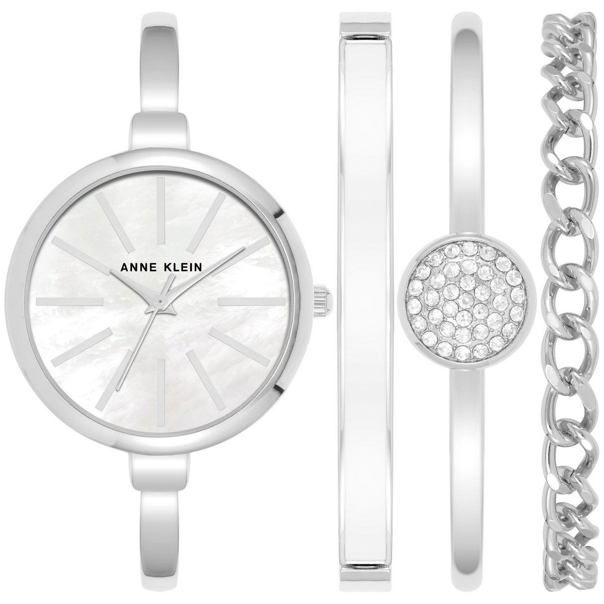 Anne Klein AK/1471SVST óra ajándékcsomag, női + karkötő (086702716814)