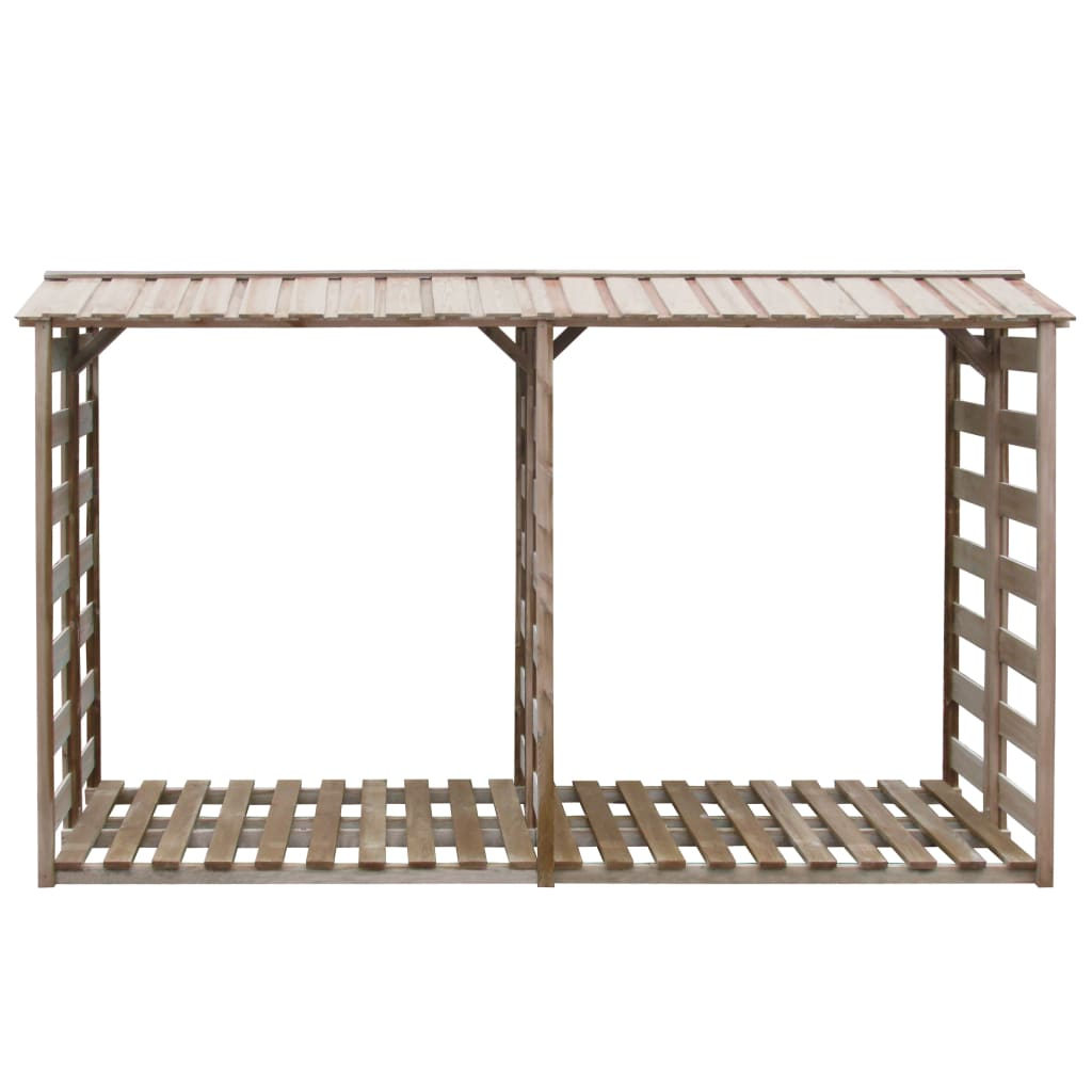 impregnált fenyőfa tűzifatároló 300 x 90 x 176 cm (43330)