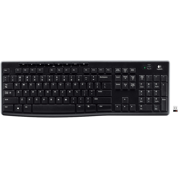 Logitech Wireless Keyboard K270 tastatur RF trådløst QWERTZ Schweizisk Sort