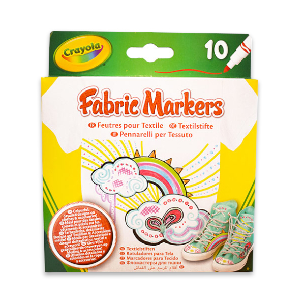 Crayola 58-8633 Textilfilc - Vegyes színek (10 db) (58-8633)