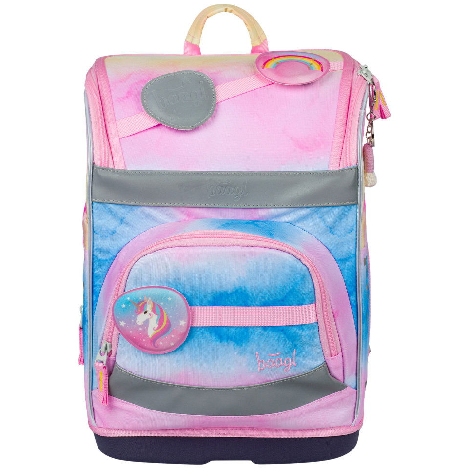 Baagl Zippy Plus Iskolatáska - Rainbow Unicorn GRS (8595689348465)