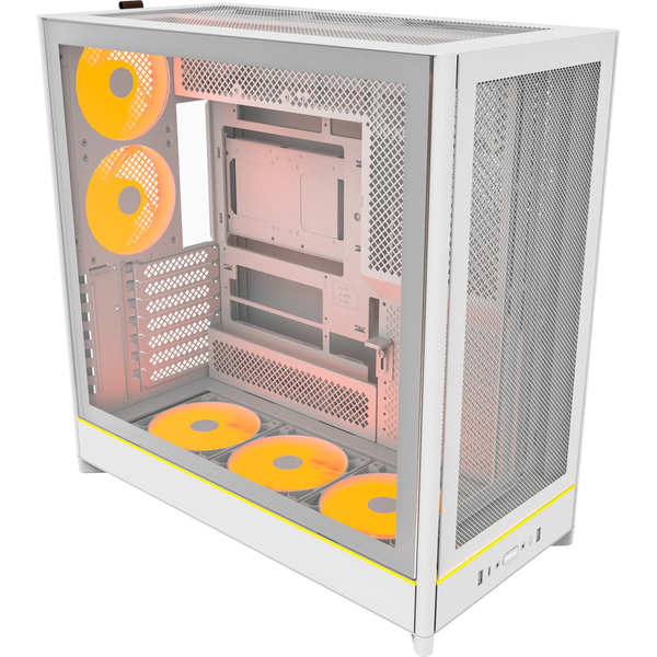 Montech HS01 PRO ARGB Midi Torony Számítógépház + 2db 120mm ventilátor - Fehér