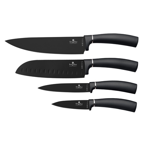 Berlinger Haus BH/2888 Rozsdamentes acél késkészlet 4 darabos - Fekete (BH/2888)