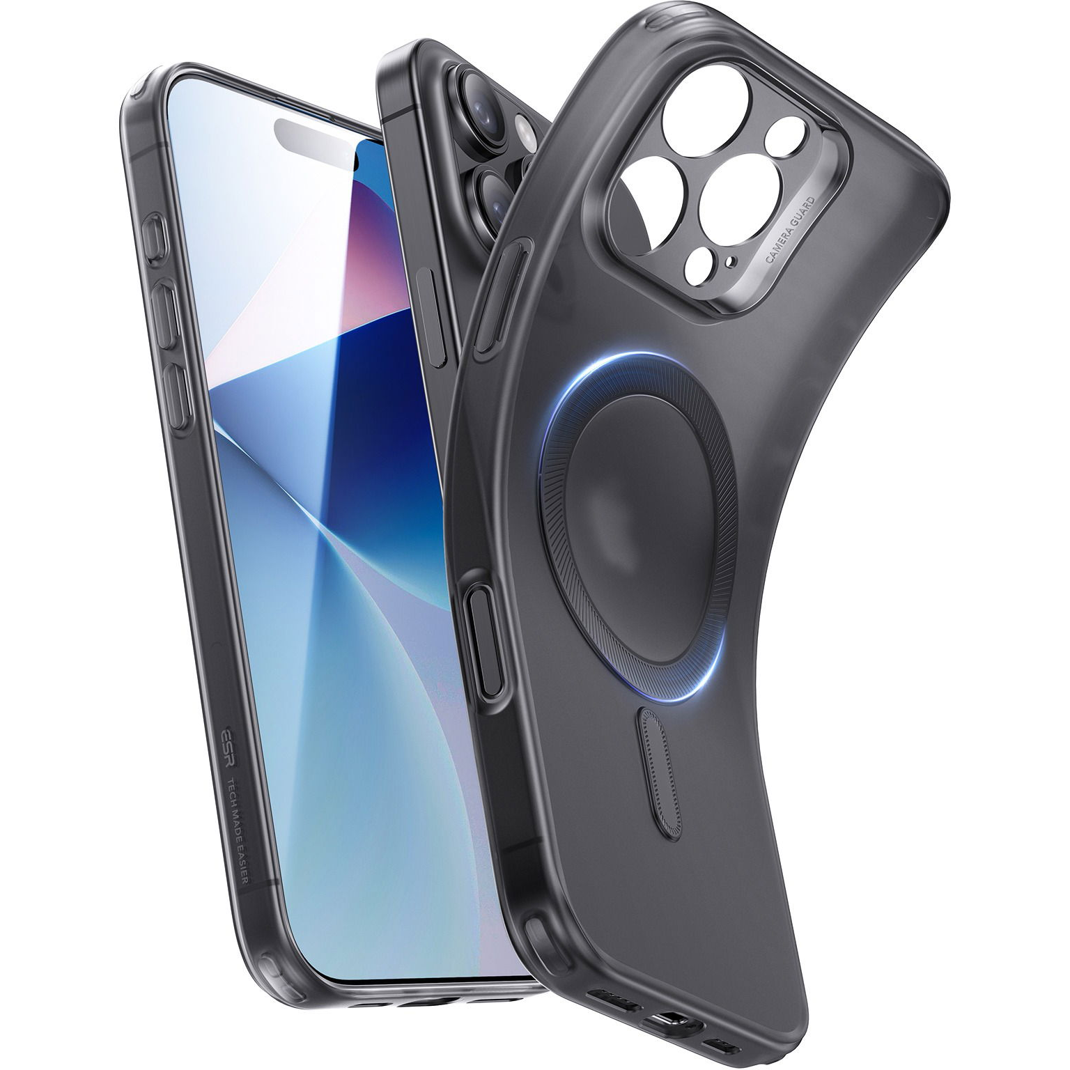 ESR Zero Clear Case (HaloLock) iPhone 16 Pro Max Frosted Black tok (1A7740201)