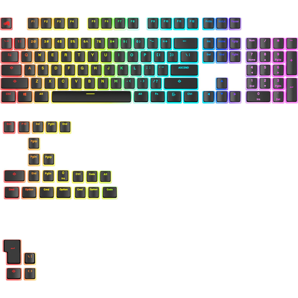 Glorious Gaming GLO-KB-ACC-KC-GPBT-AURA-BLK-US accessorio del dispositivo di ingresso Coperchio per tastiera