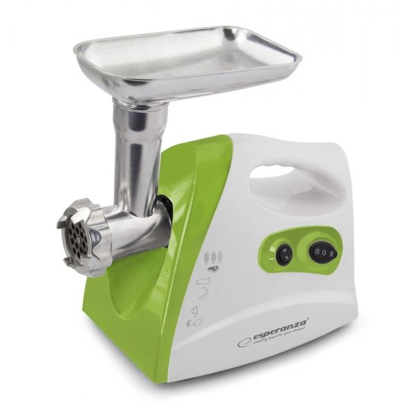 Месомелачка Esperanza, EKM012G, Inox, 600W, работи в двете посоки, Бял/Зелен