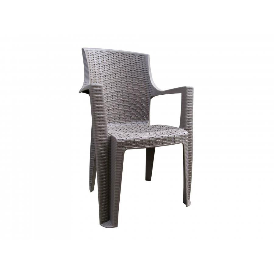 MEGA PLAST Kerti szék AMELIA polyrattan, cappuccino (MP1454)