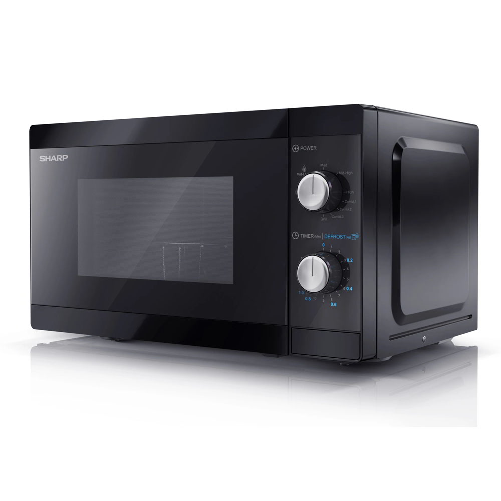 Sharp YC-MG01E-B mikróhullámú sütő Szabadonálló Kombinált mikrohullámú sütő 20 L 800 W Fekete (YC-MG01E-B)