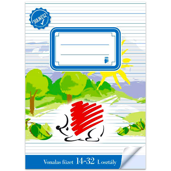 ICO Süni sulikész 32 lapos A5 1. osztályos vonalas füzet (7500050004)