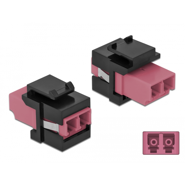 DELOCK Keystone Modul LC Duplex Bu -> LC Duplex Bu viol/sw
