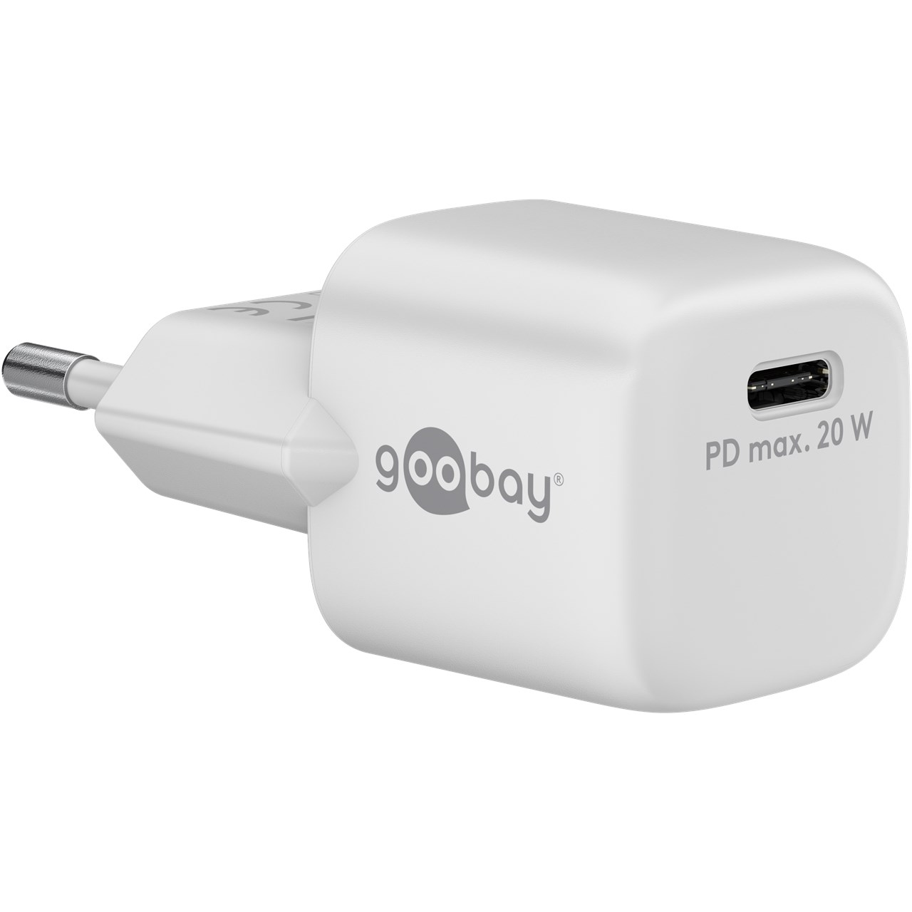 Goobay 65404 USB Type-C GaN Hálózati töltő - Fehér (20W) (65404)