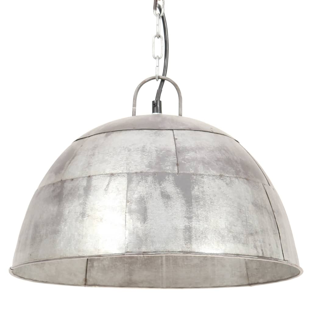 kerek ezüstszínű ipari függőlámpa 25 W 41 cm E27 (320541)