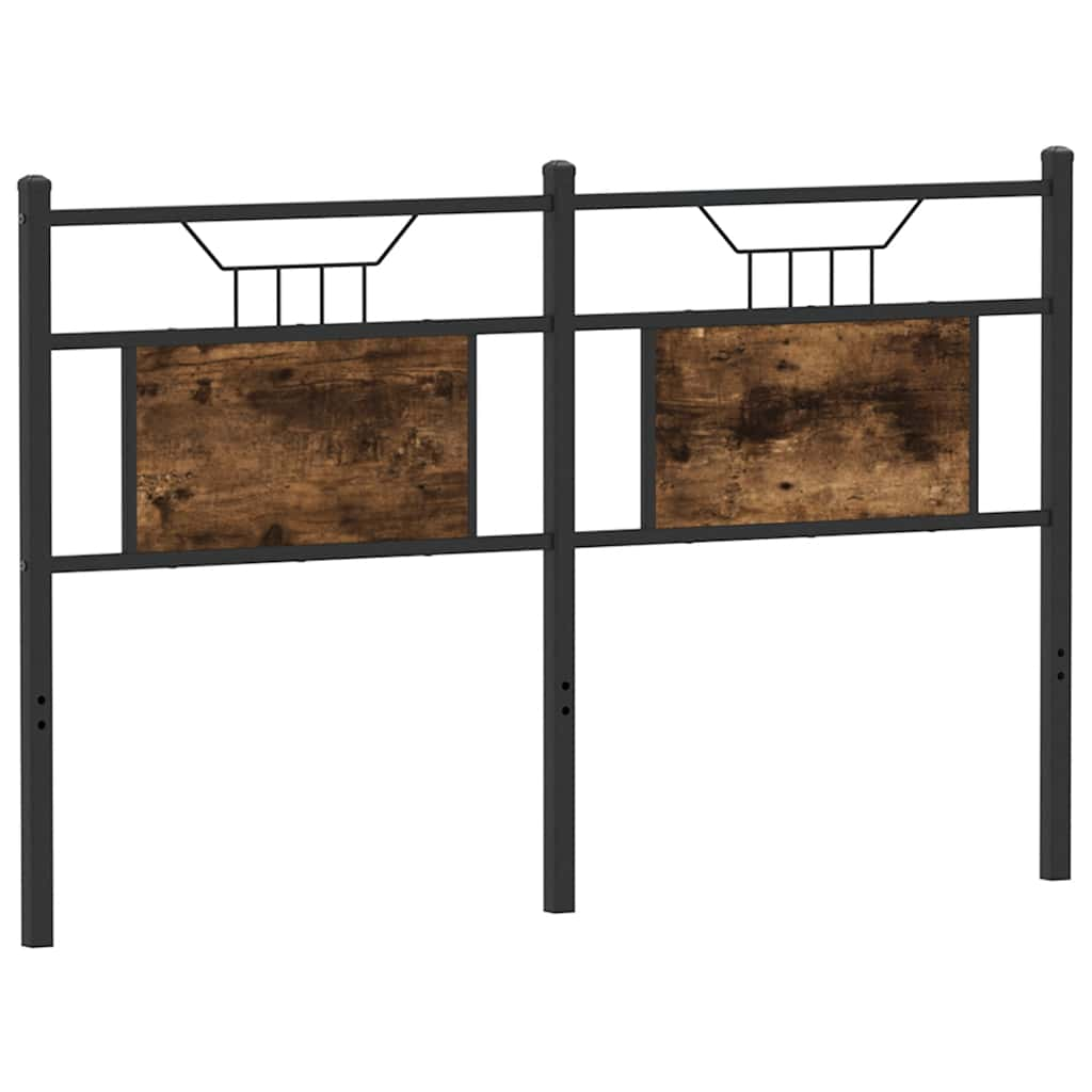 füstös tölgy színű szerelt fa és acél fejtámla 137 cm (4106775)