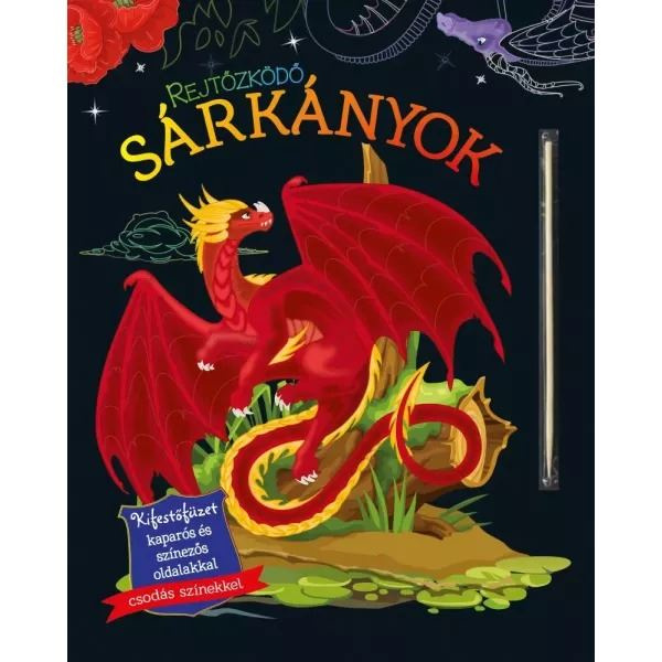 Napraforgó Rejtőzködő sárkányok - kifestőfüzet kaparós és színezős oldalakkal (5999564963324) (5999564963324)