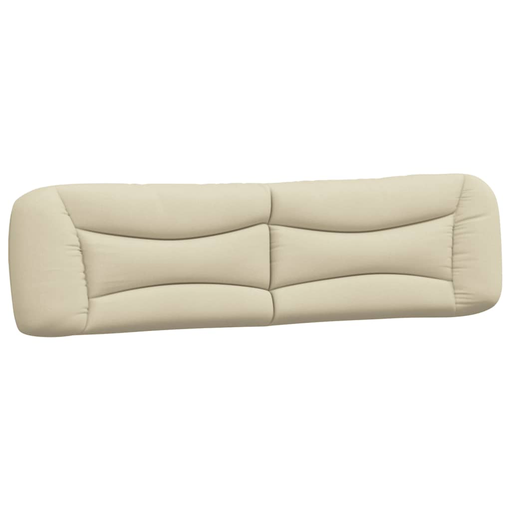 krémszínű szövet fejtámla párna 200 cm (374621)