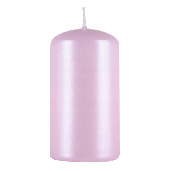 Donau Home Świeca Standardowa lakierowana różowa perła, 60x115mm