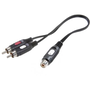 SpeaKa Professional RCA Audio Y adapter [2x RCA dugó - 1x RCA alj] Fekete