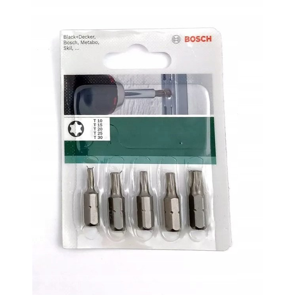 5 részes Csavarozó bit készlet Standard (T) Bosch 2609255970 Hossz:25 mm