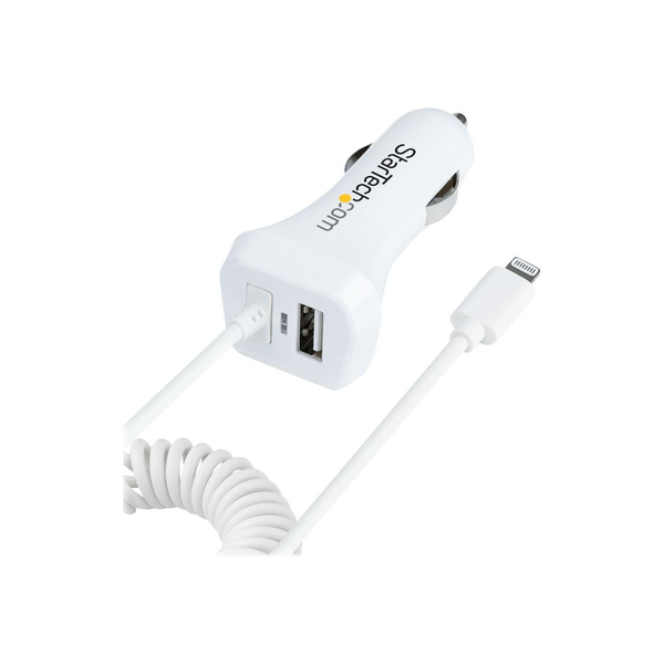 StarTech.com USBLT2PCARW2 зарядно за мобилни устройства Смартфон Бяла Запалка Автоматичен