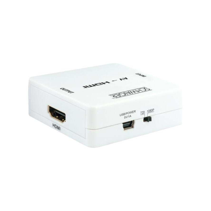 Schwaiger 3 x CINCH Buchse -> 1 x HDMI Buchse, Full HD 1080p (HDMRCA01513) (HDMRCA01513)