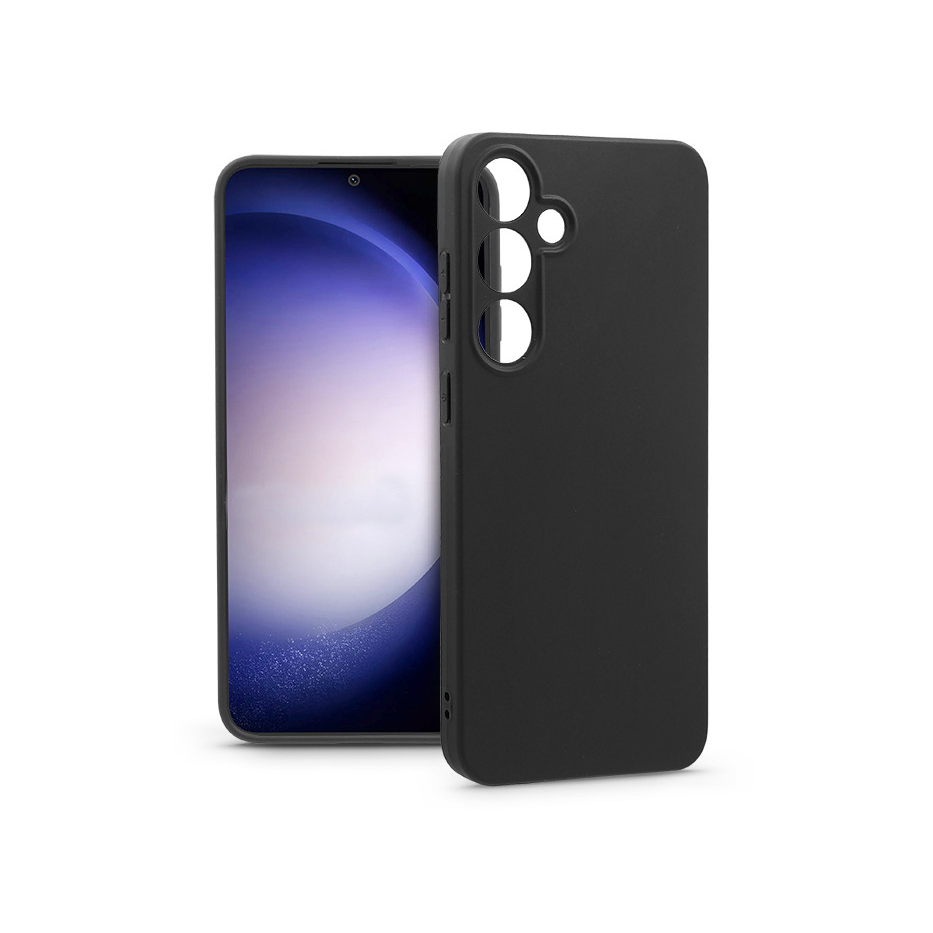 Samsung Galaxy S24+ szilikon hátlap - Matt - fekete (HF712119)