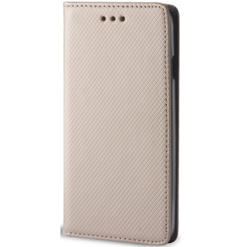 Huawei Y8p, Oldalra nyíló tok, stand, Smart Magnet, arany (92117)