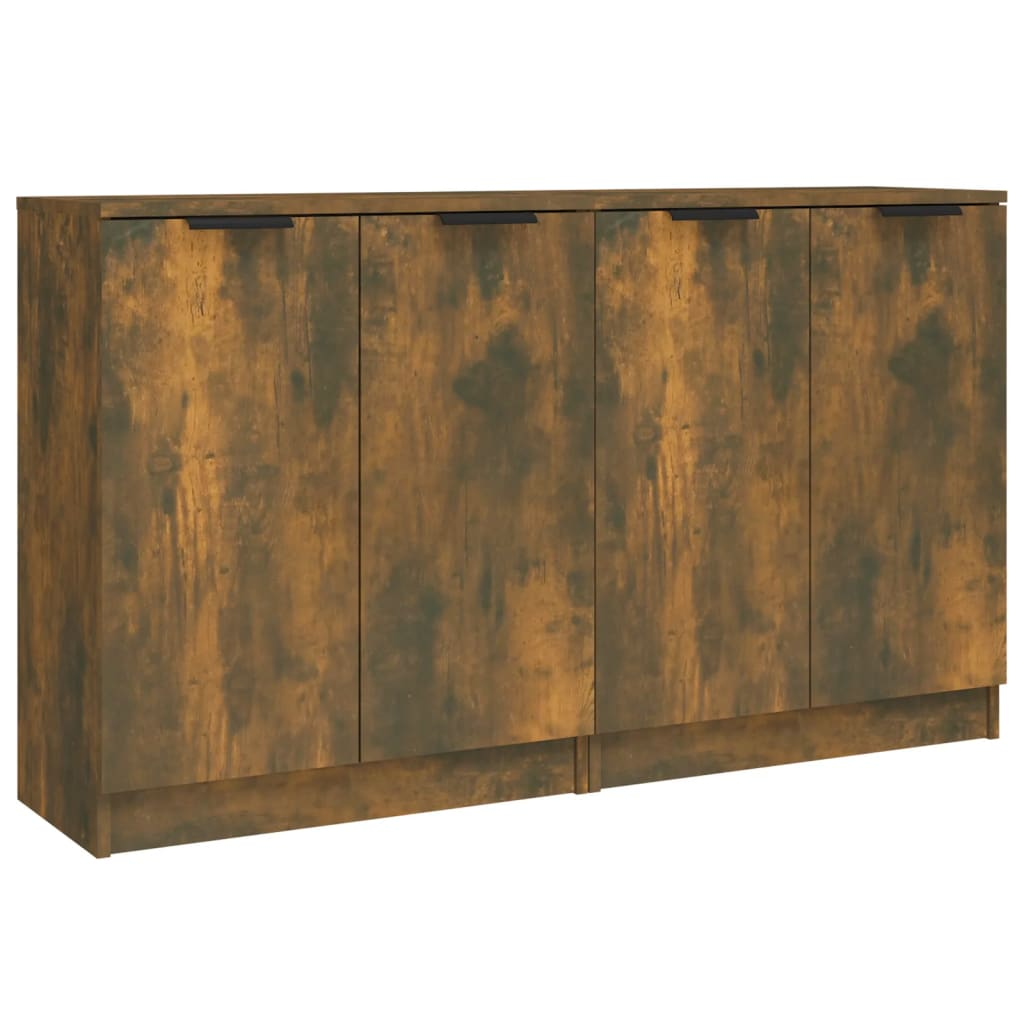 2 db füstös tölgyszínű szerelt fa tálalóasztal 60 x 30 x 70 cm (3115777)