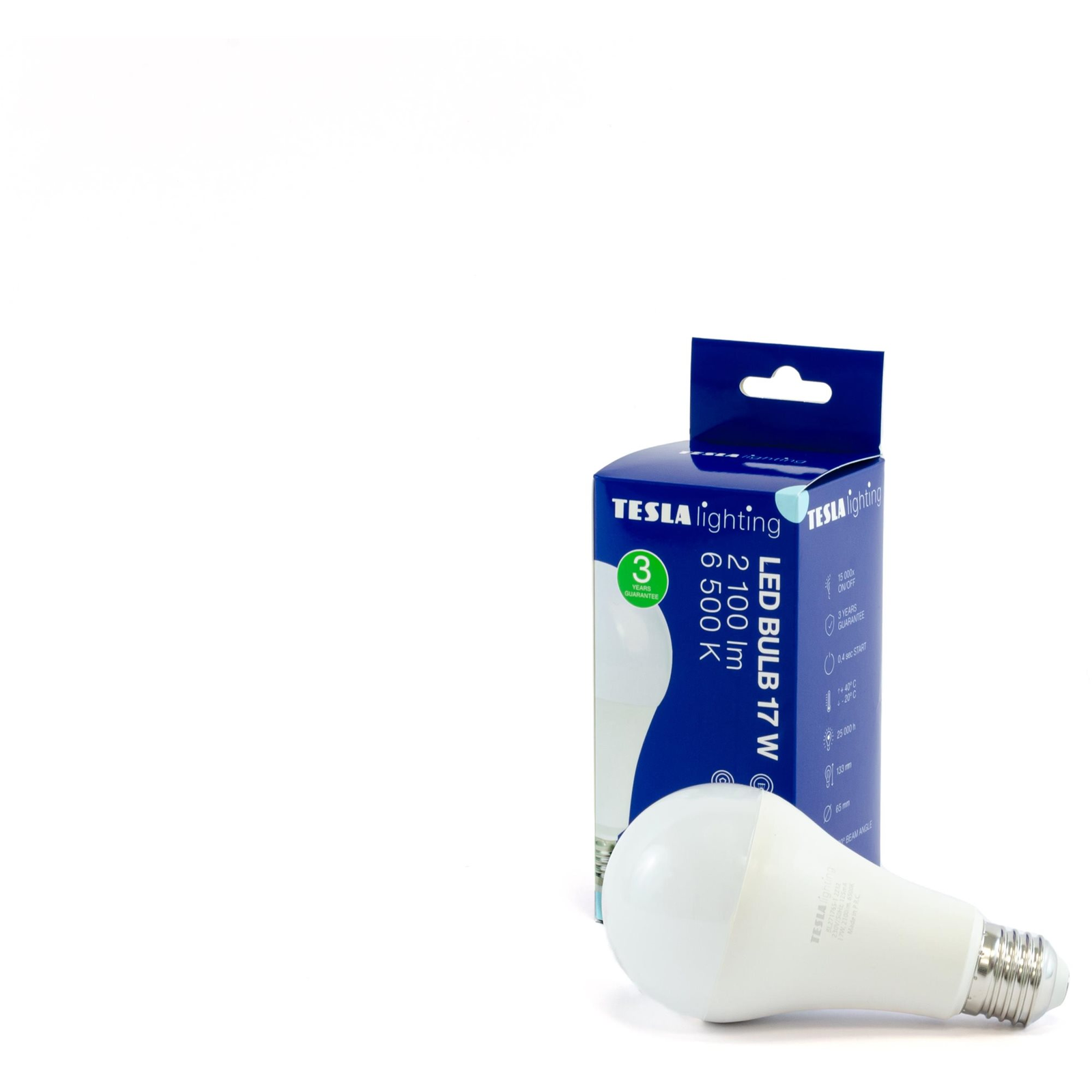 Tesla - LED izzó BULB E27, 17W, 230V, 2100lm, 25 000h, 6500K hideg fehér 220° (BL271765-1)