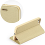 Apple iPhone 14 Plus, калъф със странично отваряне, стойка, Luna Book, златен (125478)