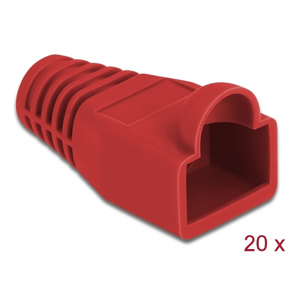 Knickschutztülle für RJ45 Stecker rot 20 Stück