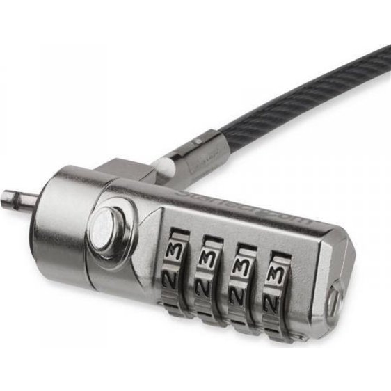StarTech.com LTLOCK4D kabelslot Zwart, Zilver 2 m