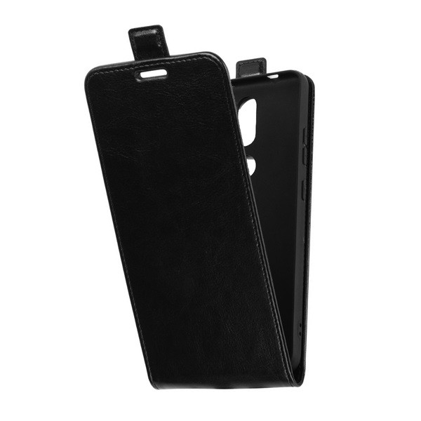 Tok álló, bőr hatású (FLIP, lefelé nyíló, szilikon tartó) FEKETE [Nokia 2.4] (5996591019963)